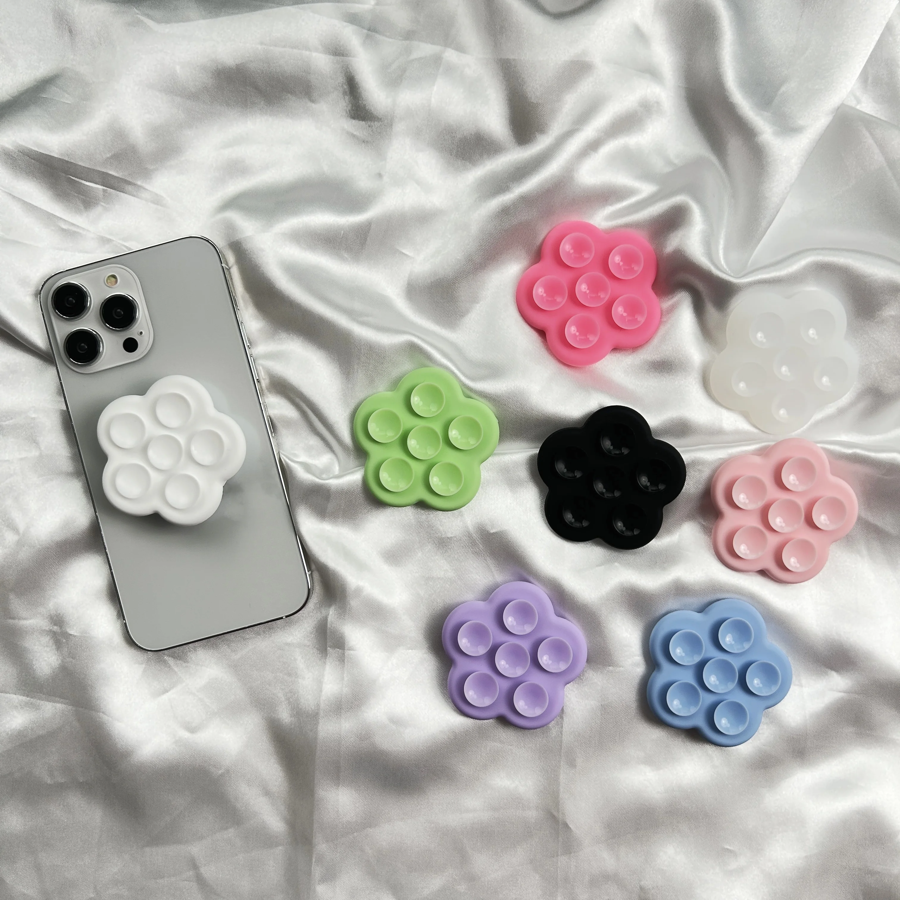 Flower Suction Cup Silicone Cover (Silicone Cover Only) for Collapsible Finger Grip Stands For PoopSocket