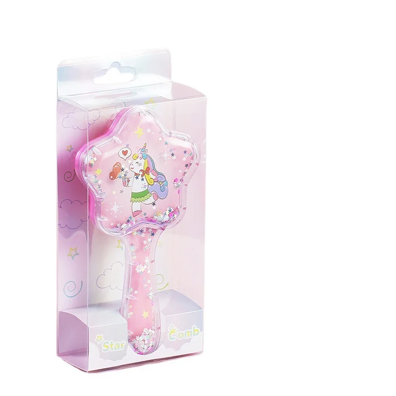 

Kids Detangling Comb Star Sequins Air Cushion Brush for Curly Baby Hair