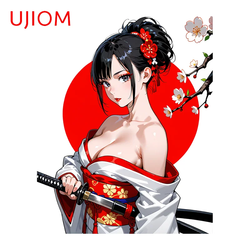 UJIOM Samurai Sexy Girl Wall Sticker Fashion Funny Exclusive Design Waterproof Edgy Decal Suitable For Veneer Sofa Wall Decor - view 2
