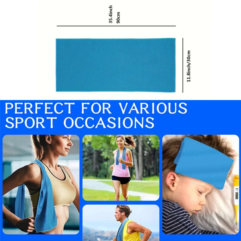 Cool Towel for Hot Weather, Stays Cool with Water Activation, Lightweight, Quick-Dry, Ideal for Fitness and Travel