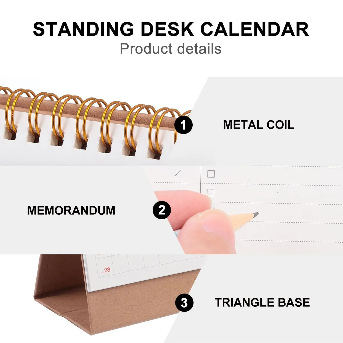 

2021 Desk Calendar Vintage Style Paper Folding Standing Calendar Desktop Monthly Page Layout Holiday Reminder Memo Planner