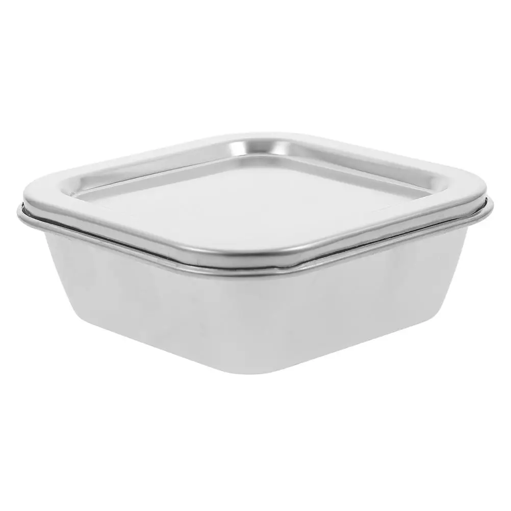 

Stainless Steel Food Storage Containers Refrigerator Crisper Box Long Lasting Material Large Capacity Reusable Sandwich Snack