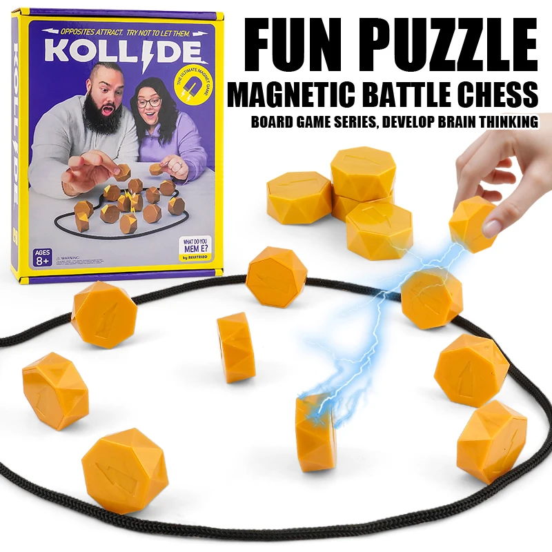 

Children's Magnetic Battle Chess Set - Magnetic Collision Game Props, Multiplayer Parent-Child Interactive Toy, Board game