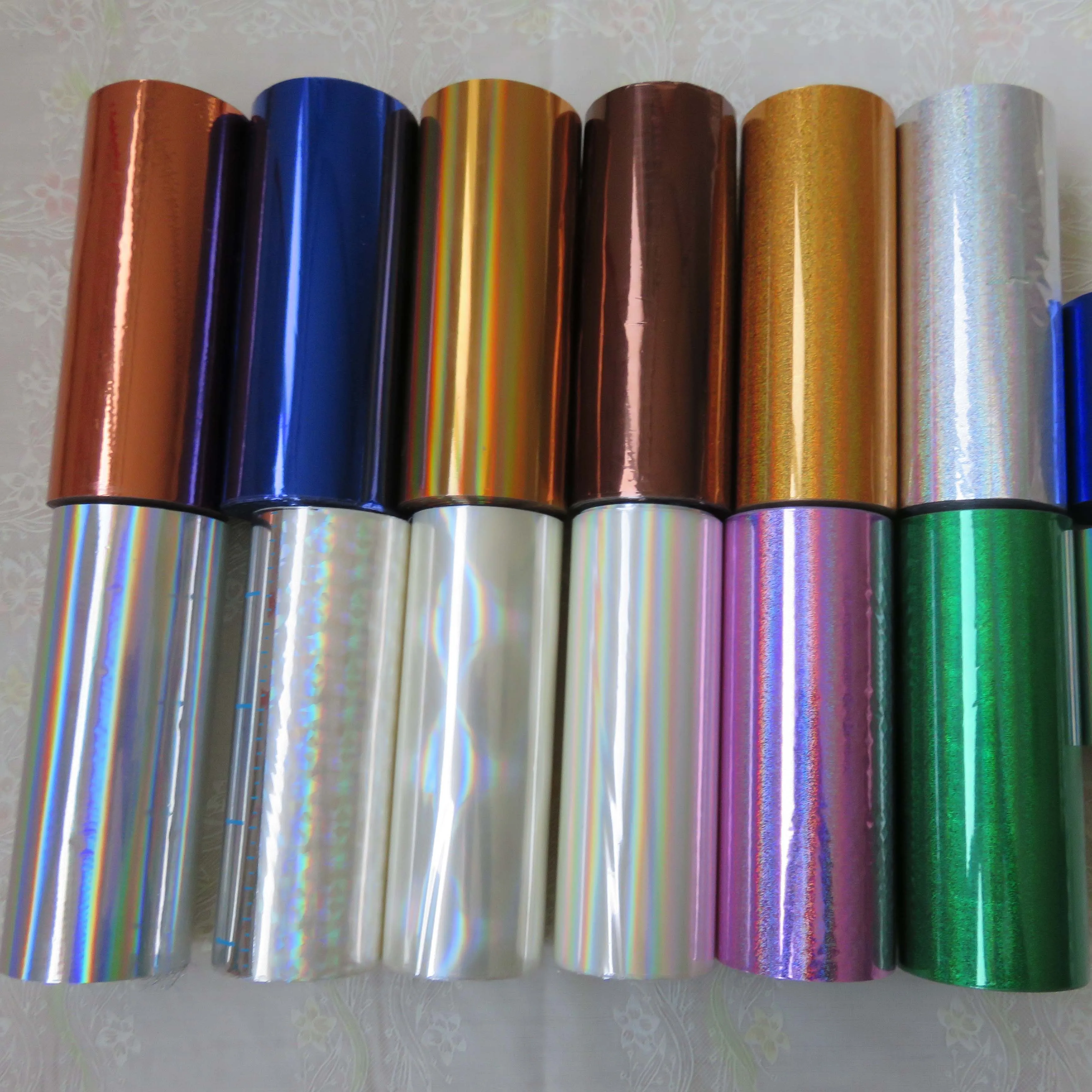 Holographic Foil Transparent Foil Broken Glass Hot Stamping Foil Press on Paper or Plastic, 16cm, 21cm, 64cm Width 120m Length