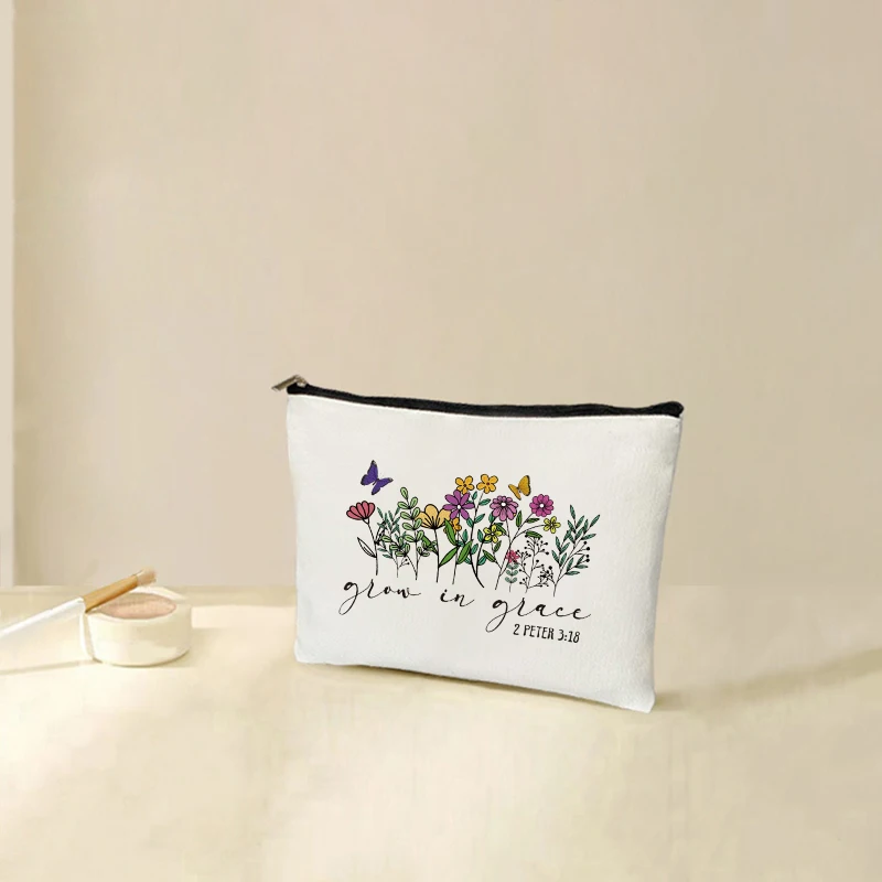 Inspirational Gifts for Women Floral Makeup Bag Mental Health Awareness Positive Affirmarion Gifts for Girls Therapist