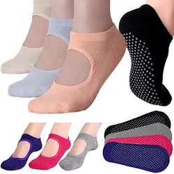 Thickened Yoga Socks for Women with Grip and Non Slip Toe Socks for Ballet Pilates Barre Gym Dance Premium Combed Cotton Fitness