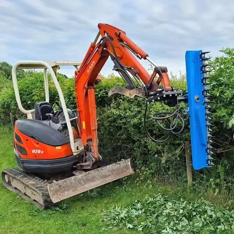 Hydraulic grass sheer digger hedge trimmer for excavator