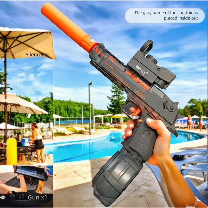 Children And Adult Outdoor Toy Electric Special Effect Water Gun, Boys And Girls Outdoor Competition Light-Up Flame Nozzle Toy W