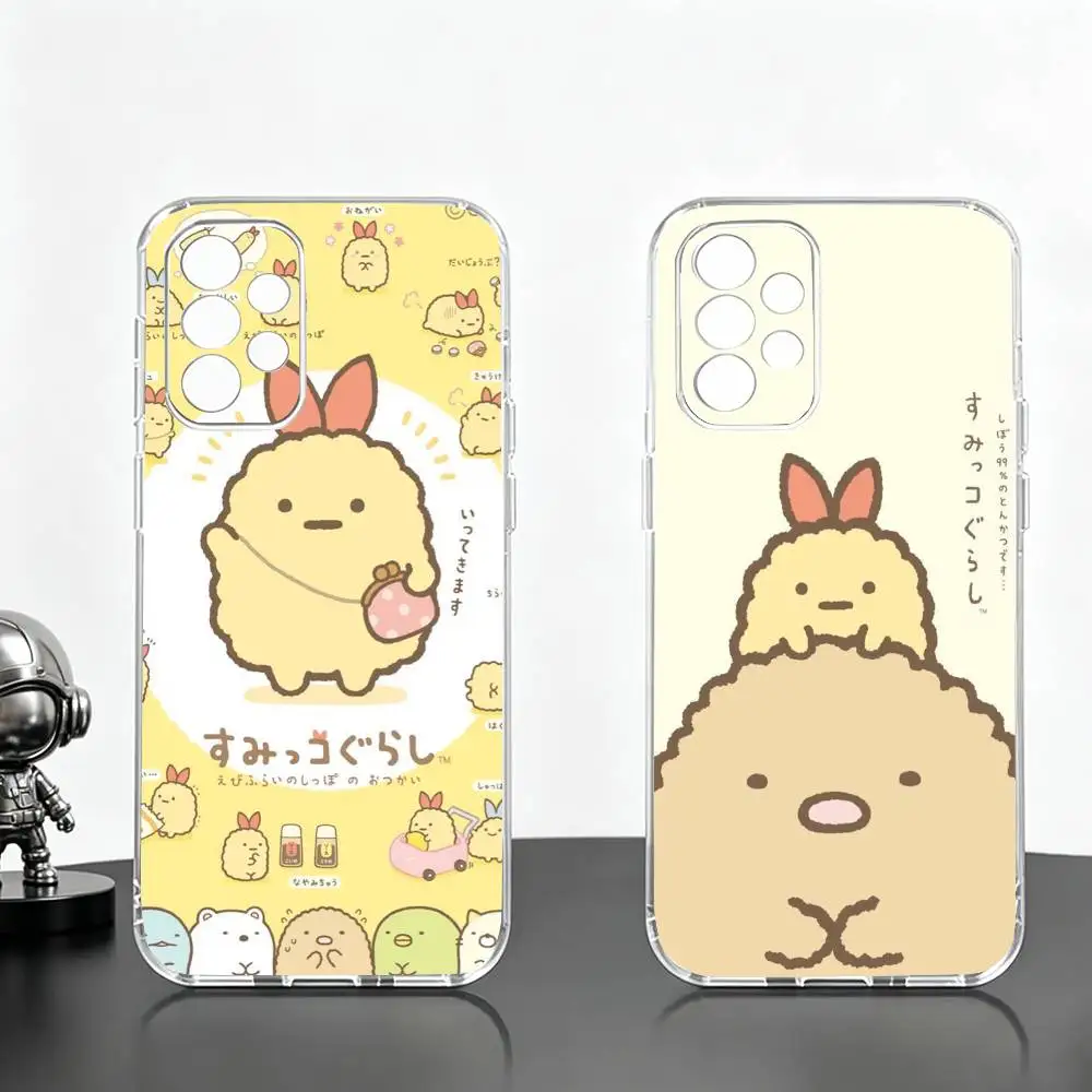 Чехол для телефона D-Sumikko Gurashi для Samsung S25, S24, S21, S22, S23, S30, Ultra, S20, Plus, Fe, прозрачный