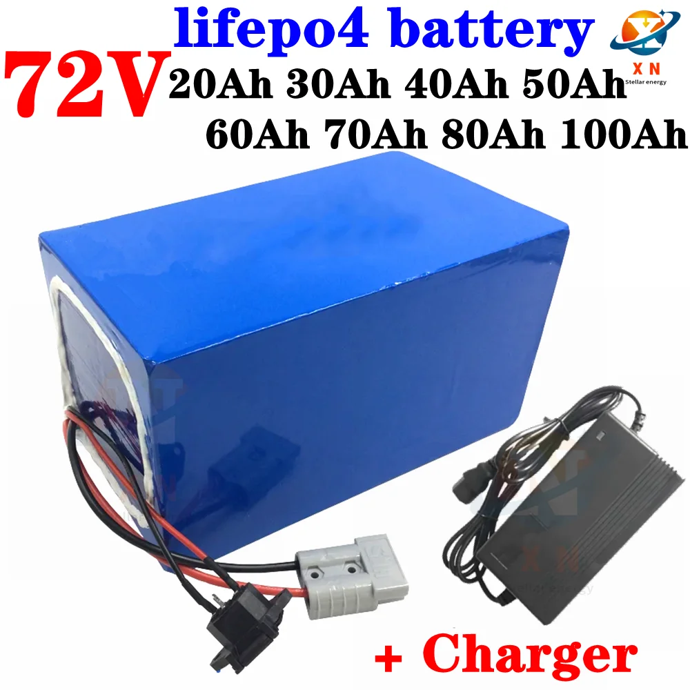 

72v 50Ah 60Ah lifepo4 lithium battery 72V 40Ah 100Ah 80Ah BMS for 3000w 5000W scooter ebike Motorcycle Forklift +charger