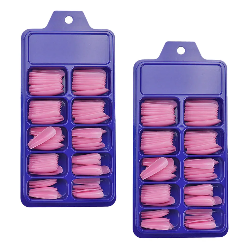 

200Pcs Fake Nails Full Cover Nail Tips Long Lasting Beautiful Gift for Female Friends Press on Nails Long Nail Tips
