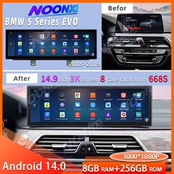 For BMW G30 G38 2018-2022 EVO System 256G 14.9inch Android14 Car Radio Stereo GPS Navigation Multimedia Player Carplay Head Unit