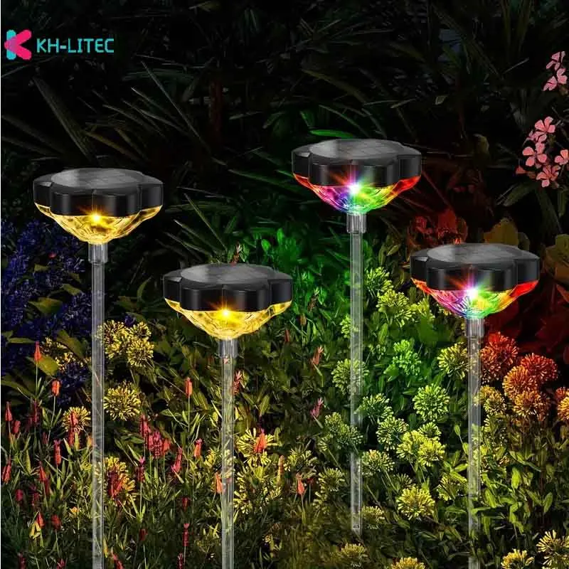 

New Solar Garden Light Outdoor Solar Powered Lamp Lanter Waterproof Landscape Lighting For Pathway Patio Yard Lawn Decoration