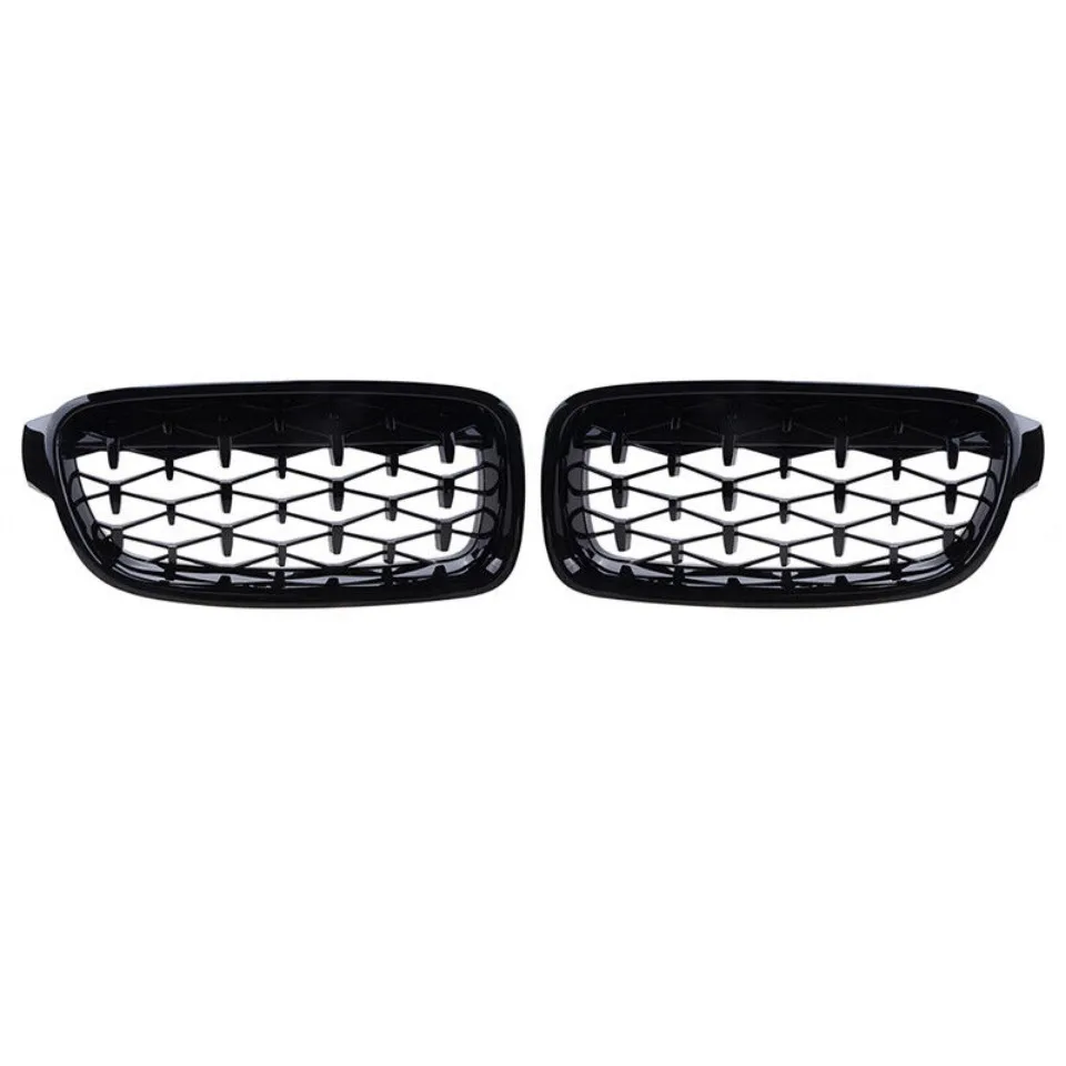 Xvip glänzender Double Line Style Front stoßstangen grill für BMW 3er F30 F31 F35 2013-19 320i 325i 328i Silber Diamant grill – Detail 13