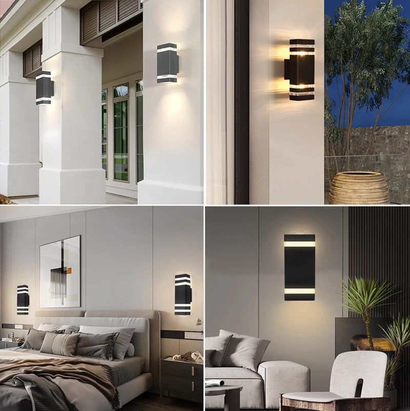 Imagem -06 - Impermeável ao ar Livre Led Wall Light Lâmpadas Substituíveis Lâmpada Interior Varanda Jardim Stair Iluminação