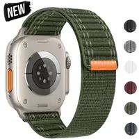 Nylon Solo Loop Strap for Apple Watch Band Ultra 2 49mm 45mm 44mm 42mm 41mm 40mm 38mm Bracelet for Iwatch Series 9 8 7 6 SE 5 4