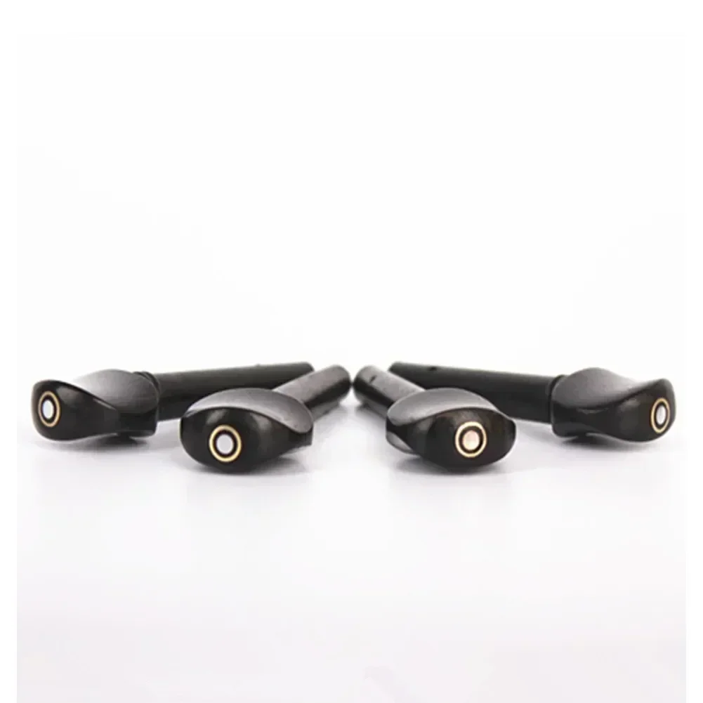 4pcs Ebony Wood Violin Tuning Peg With 5 Different Sizes Suitable For 1/8 & 1/4 & 1/2 & 3/4 & 4/4 Violin 50 To 65mm