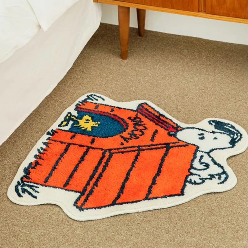 

Snoopy Irregular Shaped Rug Cartoon Floor Mat for Bedroom Non Slip Living Room Sofa Tea Table Decorative Home Decor Gift