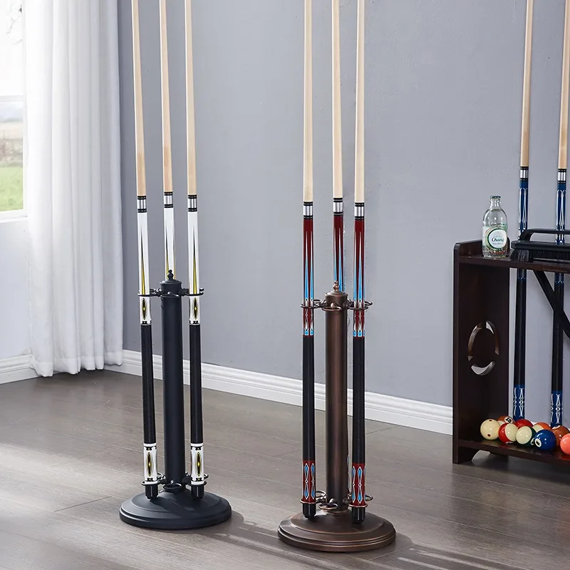 High-grade pool table pool club holder, metal stainless steel club holder, solid wood 6-hole 8-hole 9-hole rack, storage rack