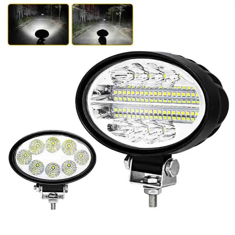 

12V 24V Oval LED Work Lamp 5inch Fog Light 60W For Truck OffRoad Tractor Flood Spotlight 9-32V Driving Lights Work Light Off Roa