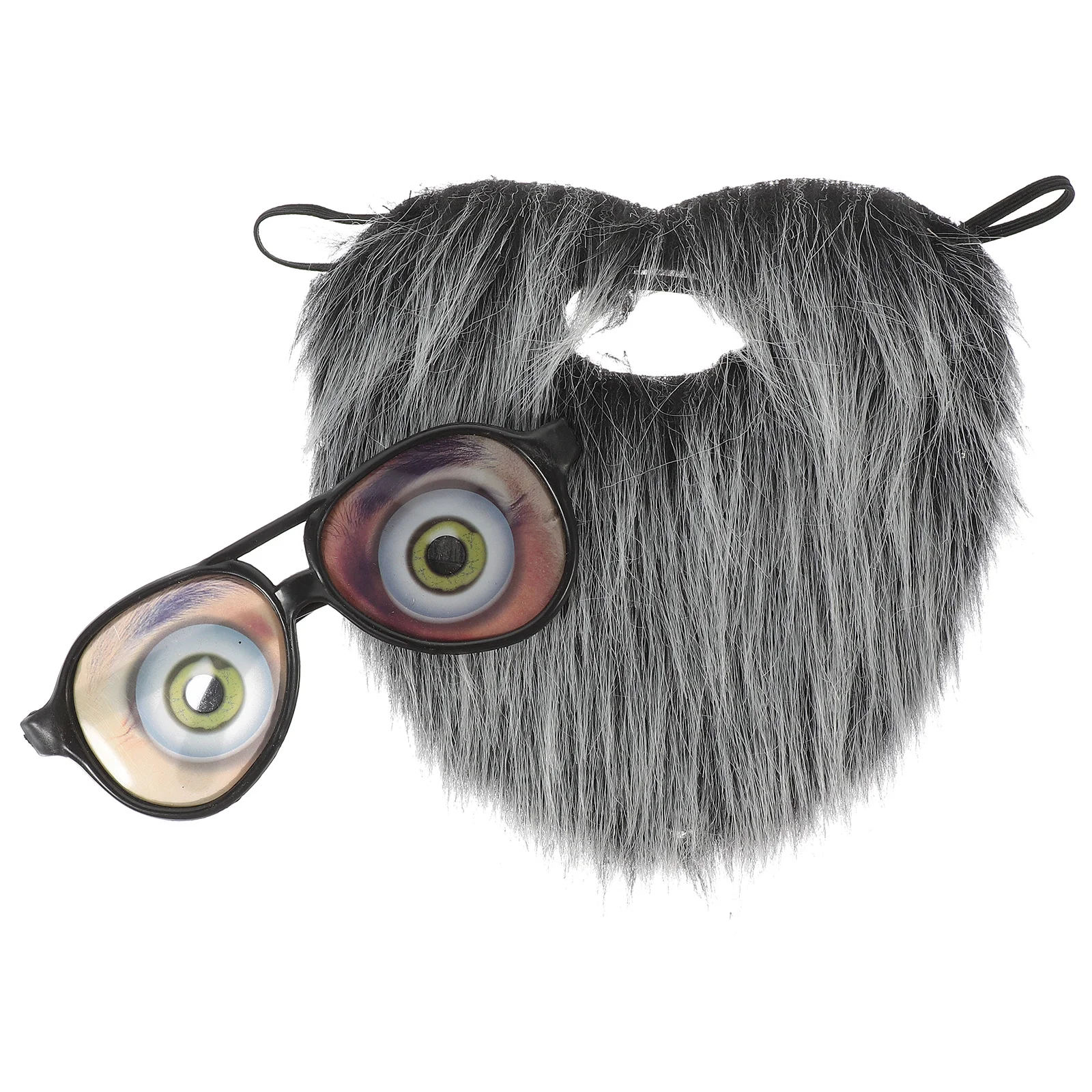 1Set Funny Mustache Eyewear Cosplay Fake Beard Realistic Beard Party Props Halloween Costume Reusable Lifelike Performance
