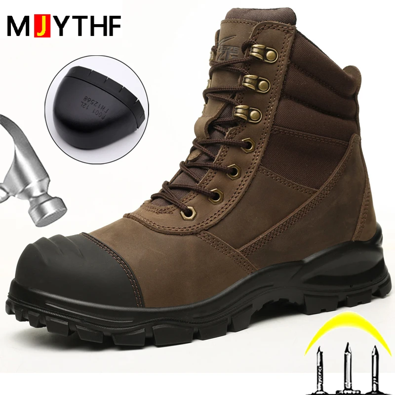 

High Quality Work Safety Boots Steel Toe Shoes Genuine Leather Work Boots Anti-smash Anti Puncture Anti Scalding Welder Shoes