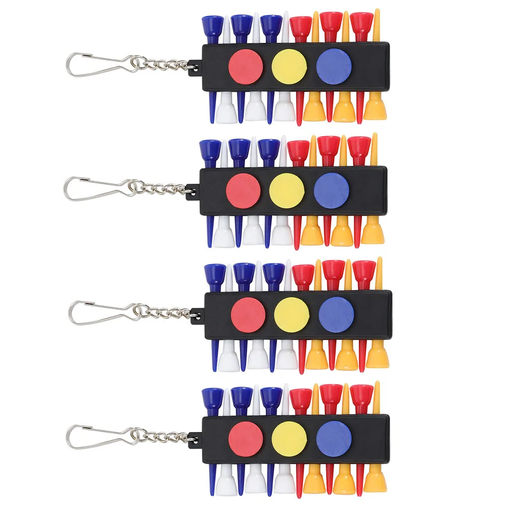 

4 Sets Golf Teg Golfing Accessories for Stroller Tees Holder Holders Plastic Hanger