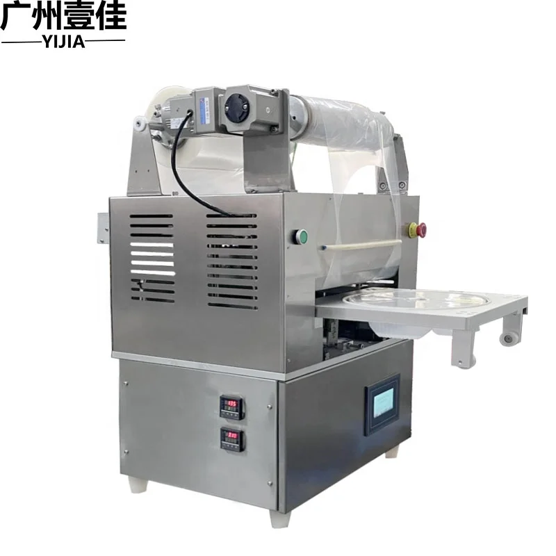 Automatic pre-made tray sealer Plastic multi-grid lunch box crayfish aluminum foil box salad plastic box sealing machine