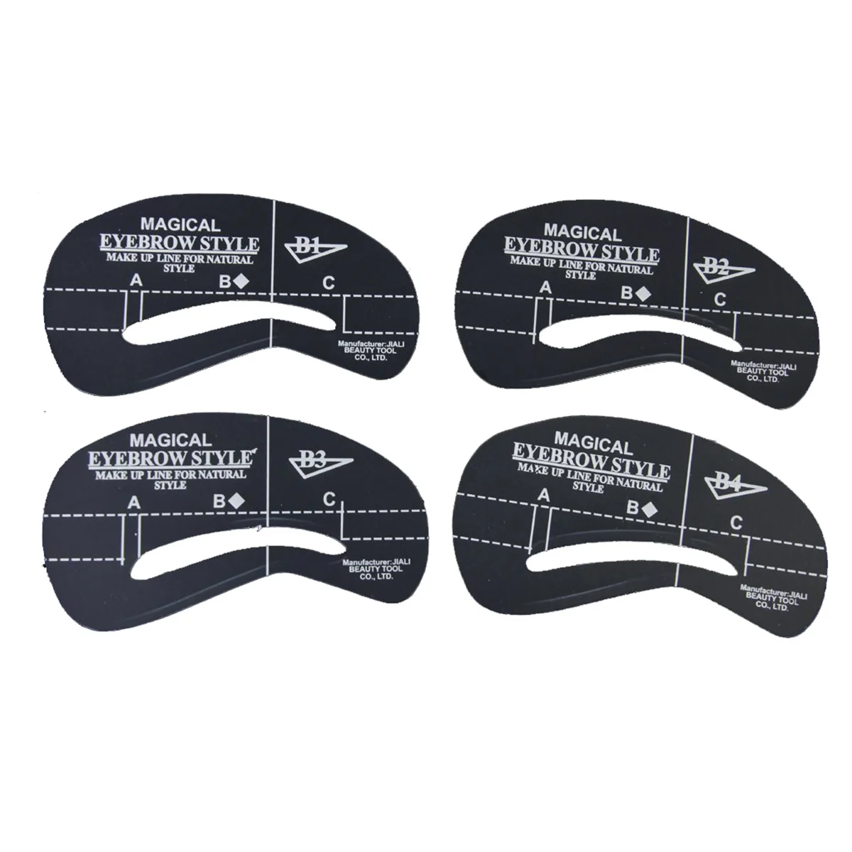 24Pcs Eyebrow Template Stencils 6 Assorted Sets Reusable Clear ABS for Easy DIY Makeup Application Eyebrow Stencils