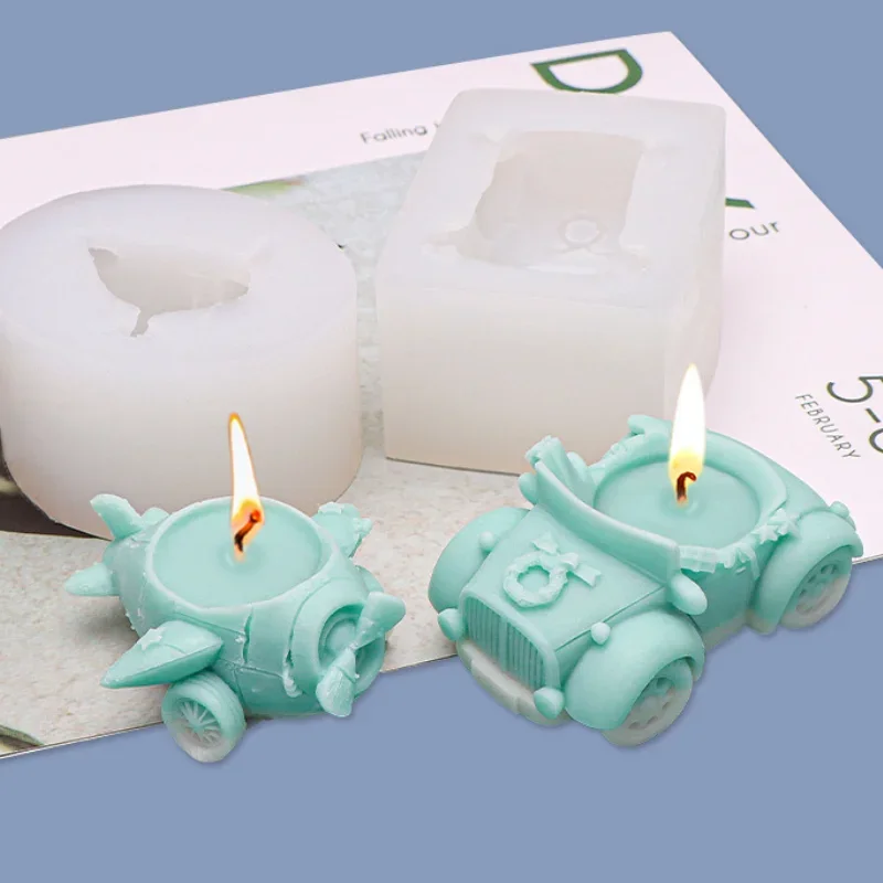 New Car Airplane Candle Silicon Mold DIY Candle Making Resin Soap   Baking Chocolate Cake Mold Gifts Craft Supplies Home Decor