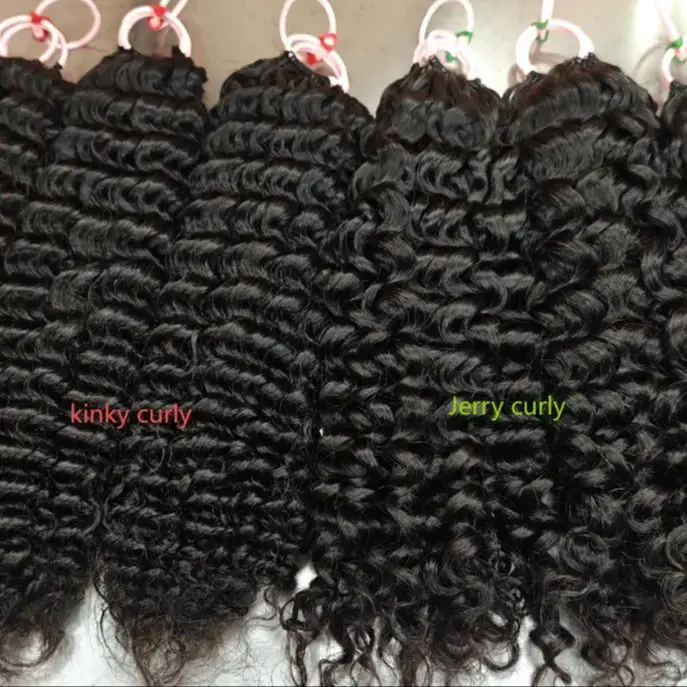 Vorgetrennte Häkel-Menschenhaar-Bündel Jerry Kinky Curly Body Water Deep Wave Haarverlängerung für böhmische Webarten