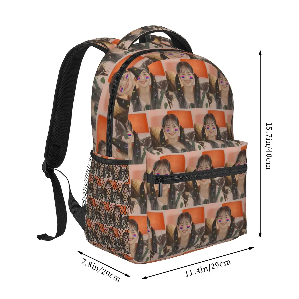 Chuu Smiling With Bisexual Flag Backpack Hot Sale Daypack Large Capacity Children BookBag School Bag Shoulder Bags for Men Women