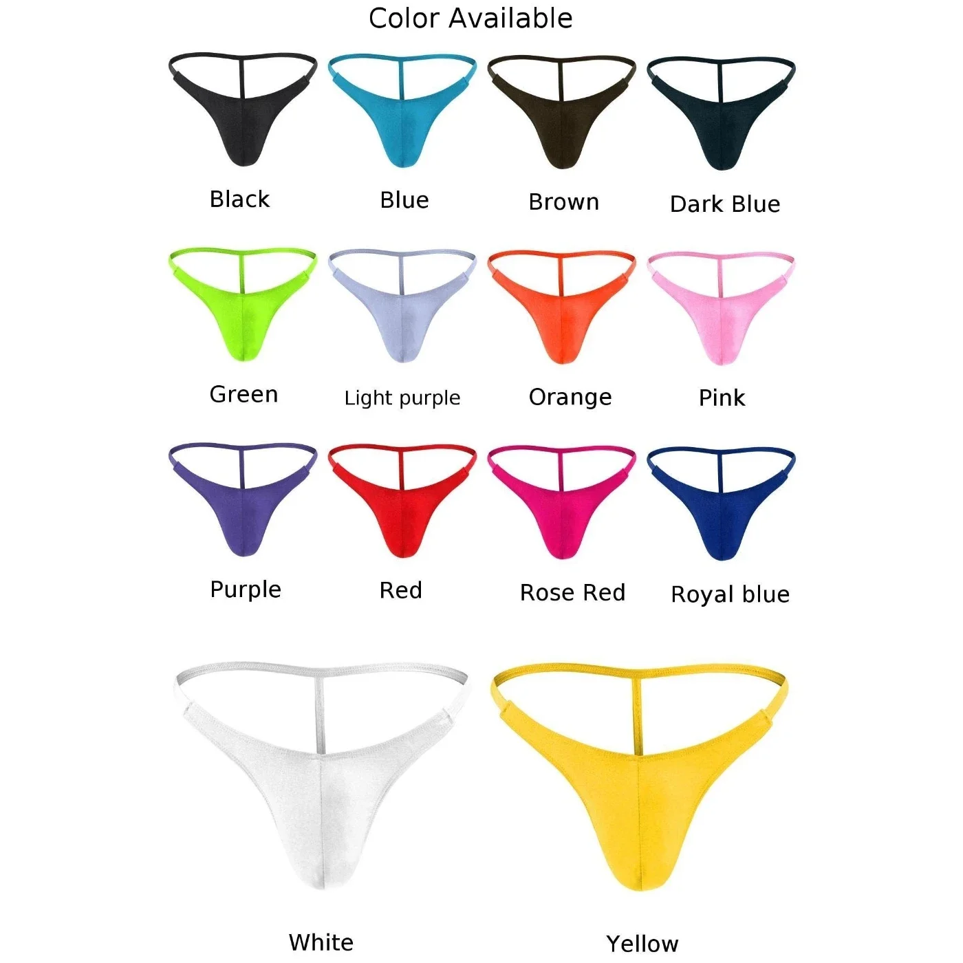 Sexy Mens Thongs G-string Briefs T-back Stretch Underpants Low Waist Pouch Panties Thin Breath Bikini Underwear Jock Strap Hombr