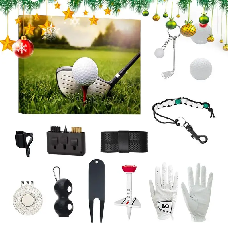 Golf Advent Calendar 2024 Holiday Countdown Calendar for Man Dad Practical Golf Accessories for Beginner Friends