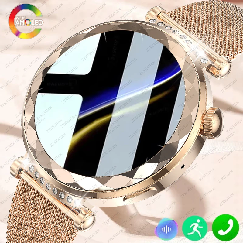 2024 NFC Smart Watch Women 360*360 Screen GPS Track Sport Watches Women Health Monitoring Voice Bluetooth Call Smartwatch Ladies