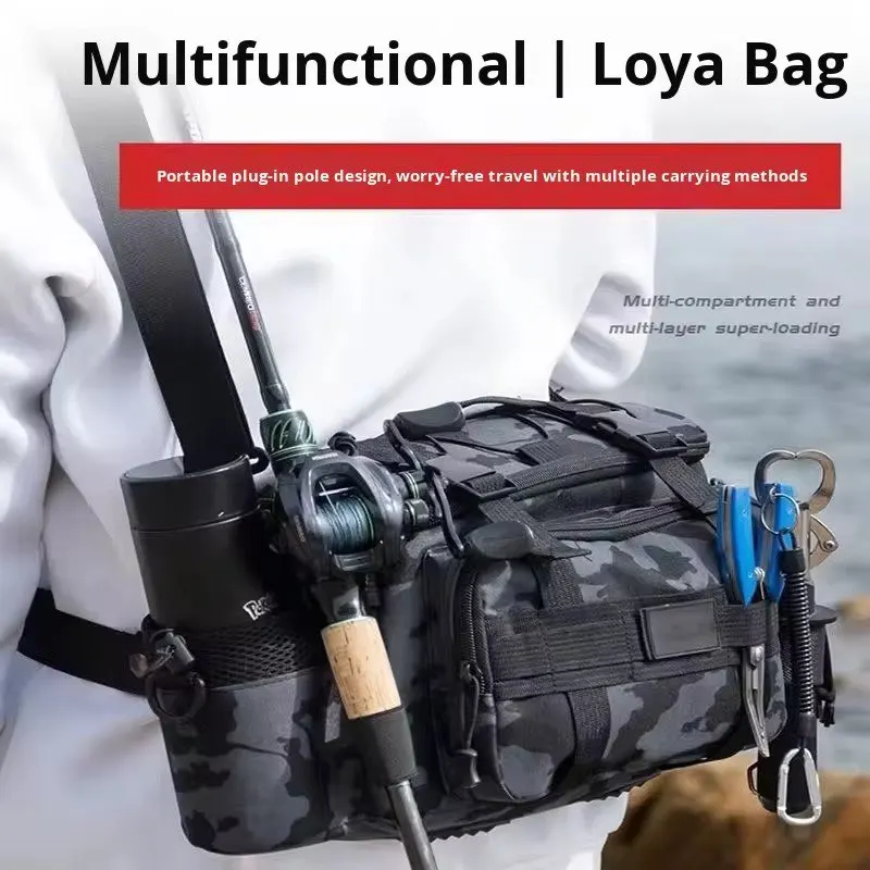 

New Durable Large Capacity Fishing Tackle Storage Bags Waterproof Lure Crossbody Bag