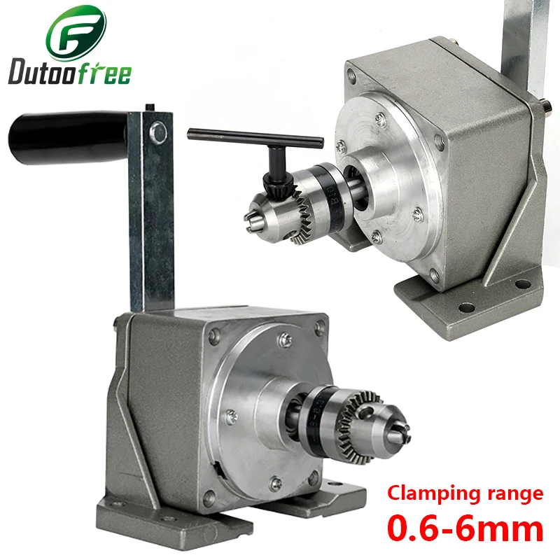 Manual Tapping Machine Portable Drilling Threading Machine with 0.6MM-6MM Tap Chuck High Precision Hand Crank Tapper