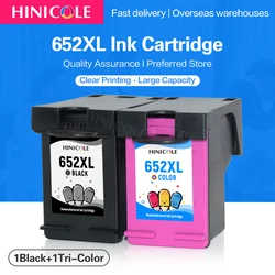 HINICOLE Refill 652Xl Ink Cartridge Replacement For HP652 652 XL For Color Inkjet Printer Deskjet 1115 2135 3635 3755 3835 3836