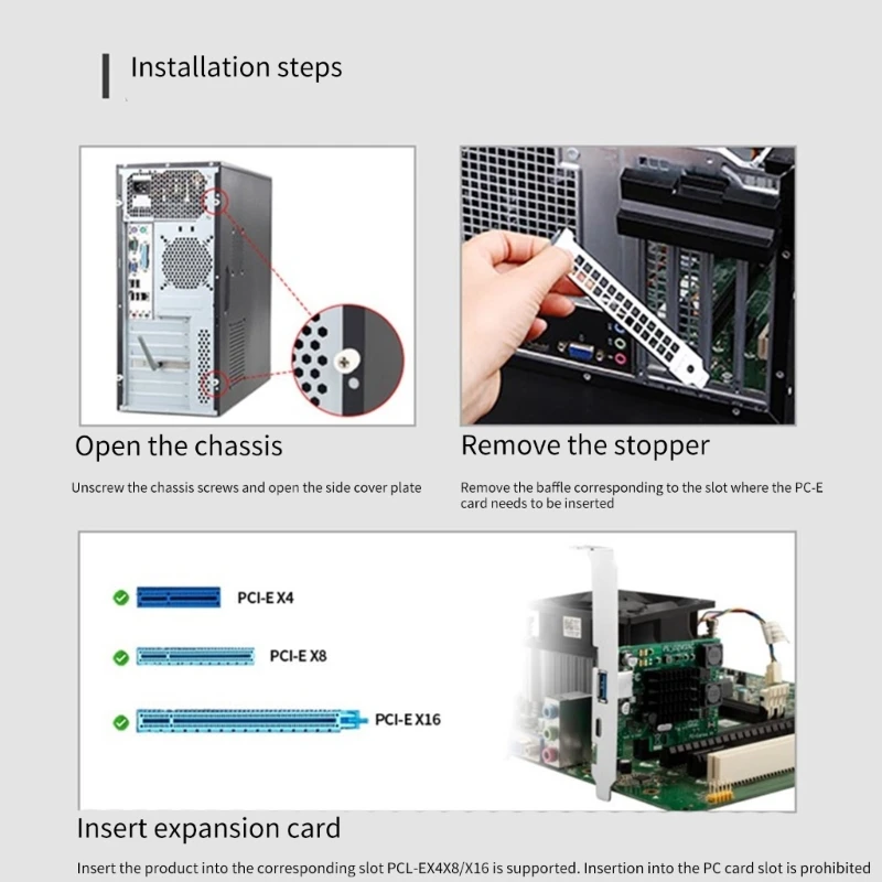 652F 2 พอร์ต PCIE3.0x2 USB3.2 TypeC การ์ดขยาย ASM3142 ชิปควบคุม 20Gbps รวดเร็ว