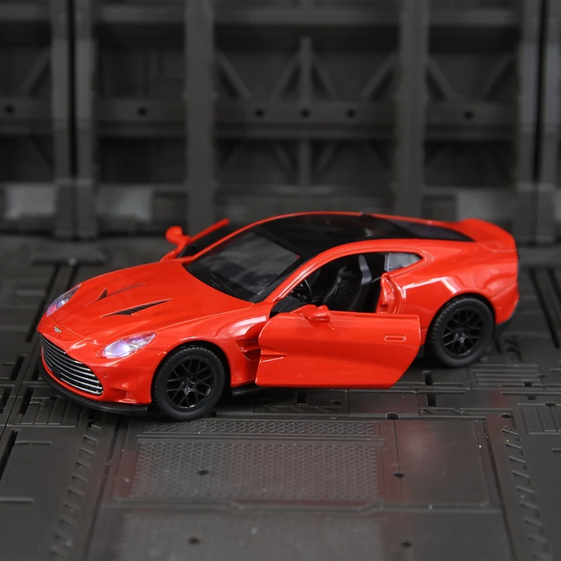 

1:34 Simulation Aston Martin Vanquish Alloy Car Model doors on both sides that can be opened has sound and lighting functions