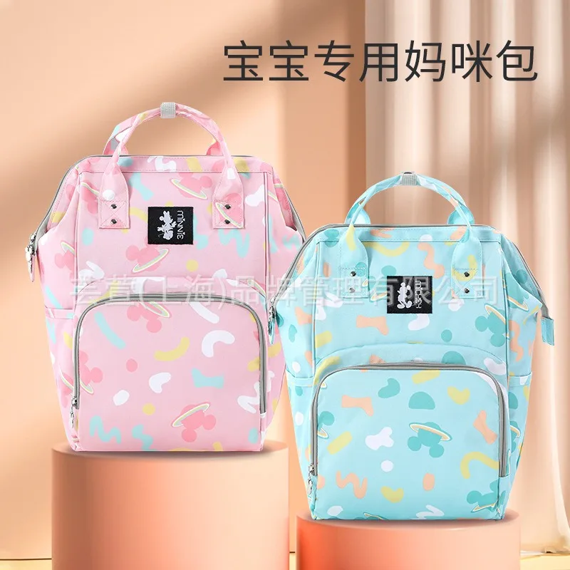 Disney novo mickey sacos de fraldas mochilas dos desenhos animados bonito sacos de fraldas mochila multifuncional as modasagt grande capacidade