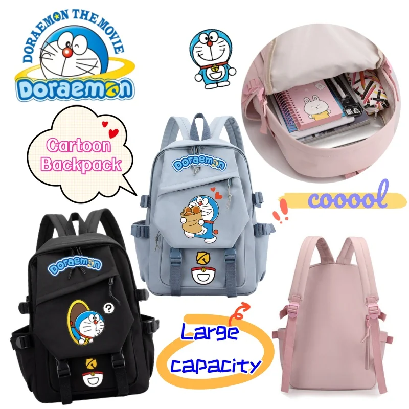 New Doraemon high-value creative large-capacity travel backpack cartoon cute simple student lightweight backpack birthday gift