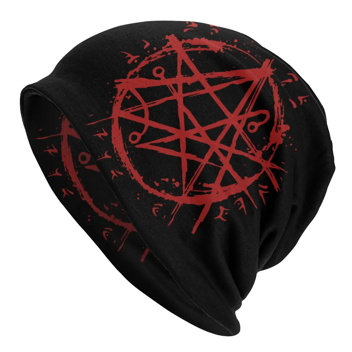 Necronomicon Sigil Lovecraft Occult Bonnet Hats Ski Skullies Beanies Hats for Men Knitted Hat Warm Multifunction Unisex Cap