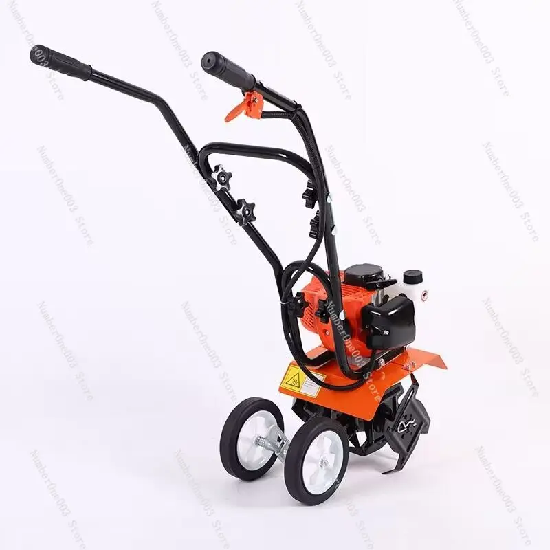 Farm Cultivator Garden Yard Soil Tilling Machine Air-Cooled 2 Stroke Tillage Mini Gasoline Tiller