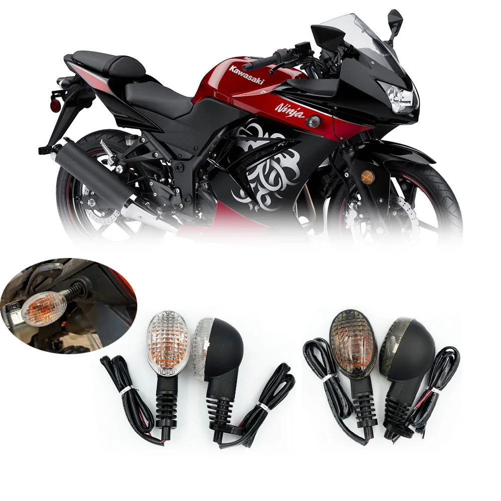 

2 Pcs Motorcycle Turn Signal Signal Light Warning Light for Kawasaki EX250 Ninja 250R KLX250S F VN650