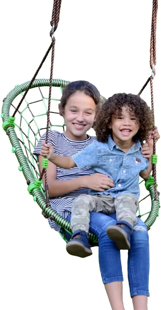 

Outdoor Swing Chair for Kids and Adults, Weather Resistant Heavy Duty Metal Frame, Multi-Position Adjustable, Holds up to 200lbs