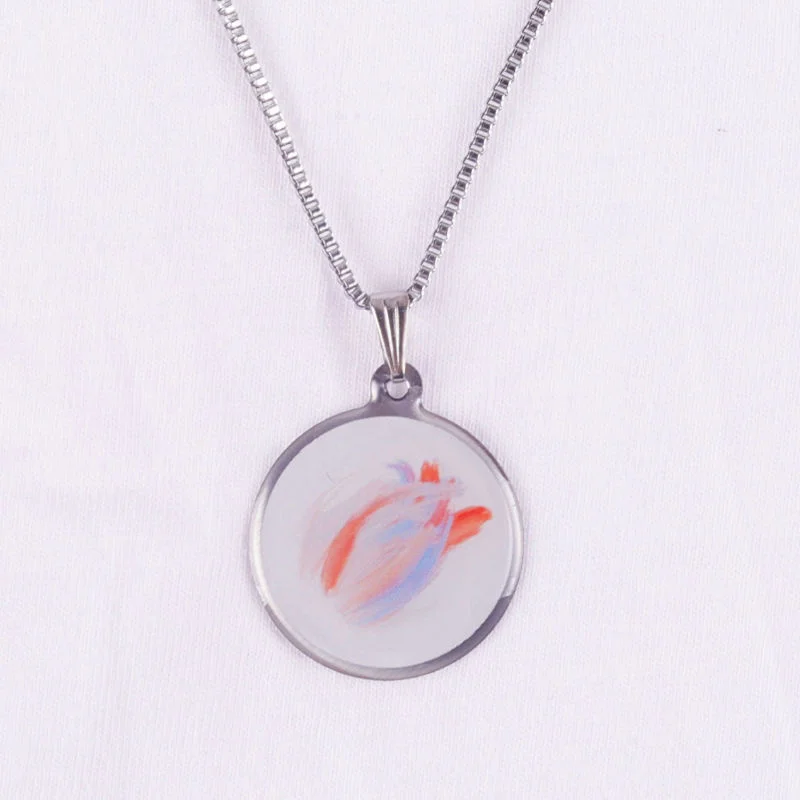 Xiao Zhan Light Dot Pendant Handpainted Necklace Female Student Metal Star Metal Pendant