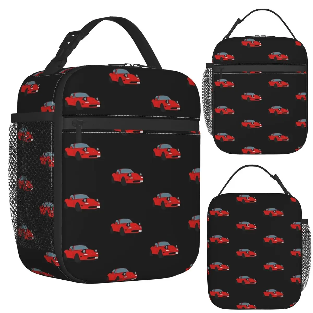 M-Mazda Miata Mx5 1990 Red Insulated Lunch Bag for School Picnic Storage Food Boxes Container Cooler Thermal Lunch Box Tote