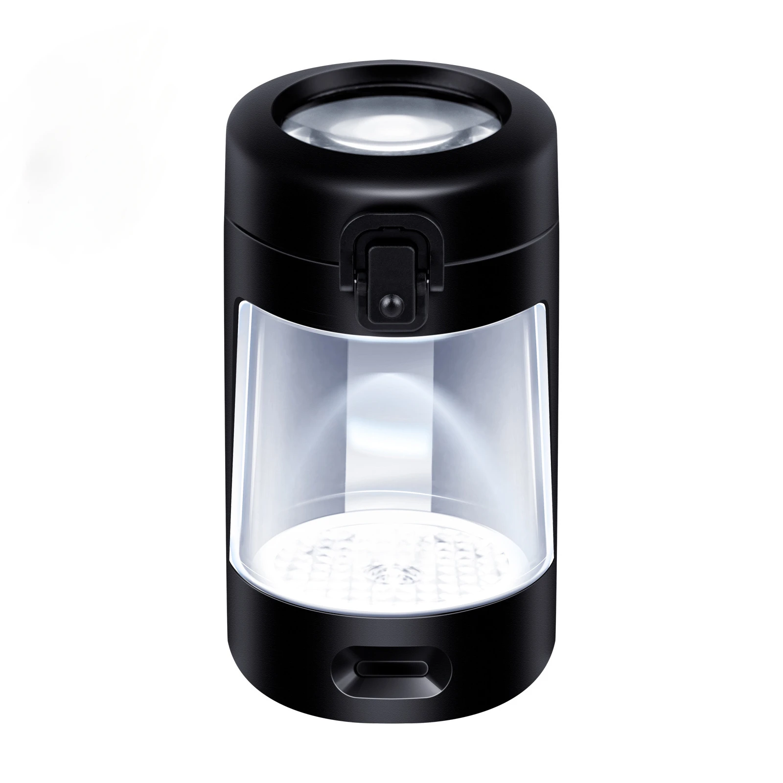 

New Multifunctional Lamp Plastic Can with Magnifying Glass Sealed Tobacco Box Storage Can Moisture-proof Jar