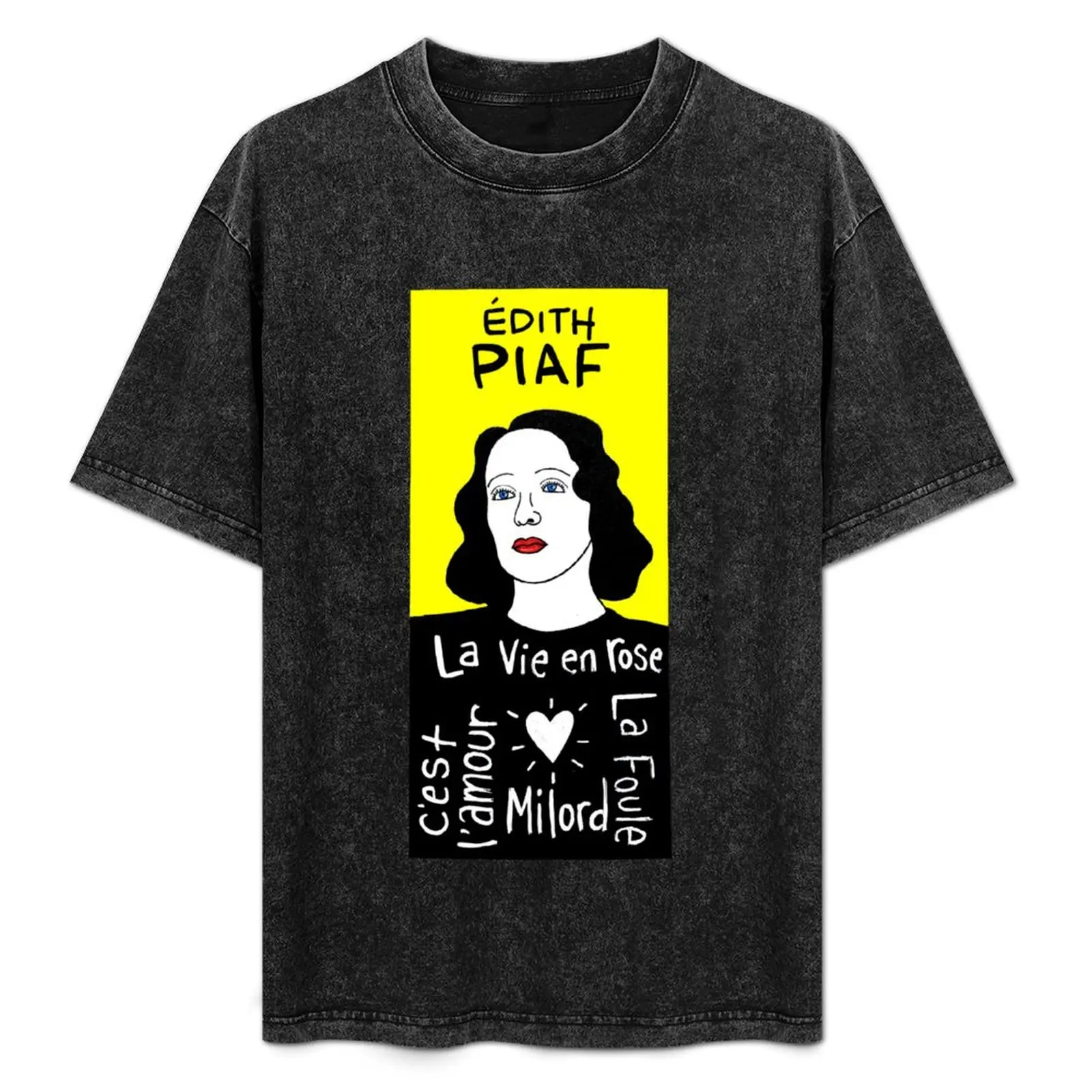Camiseta de Edith Piaf Pop Folk Art, camiseta para el día de Acción de Gracias